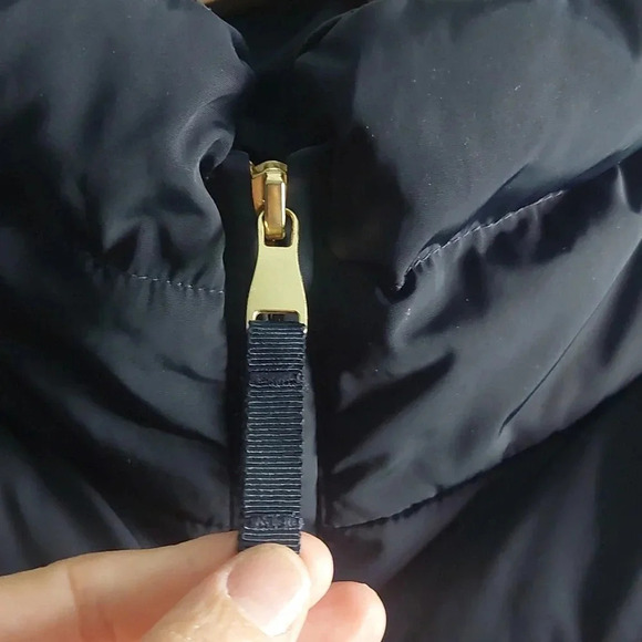 Talbots quilted Goose Down Puffer vest Navy blue full zip up Nwot 1X - Picture 7 of 9